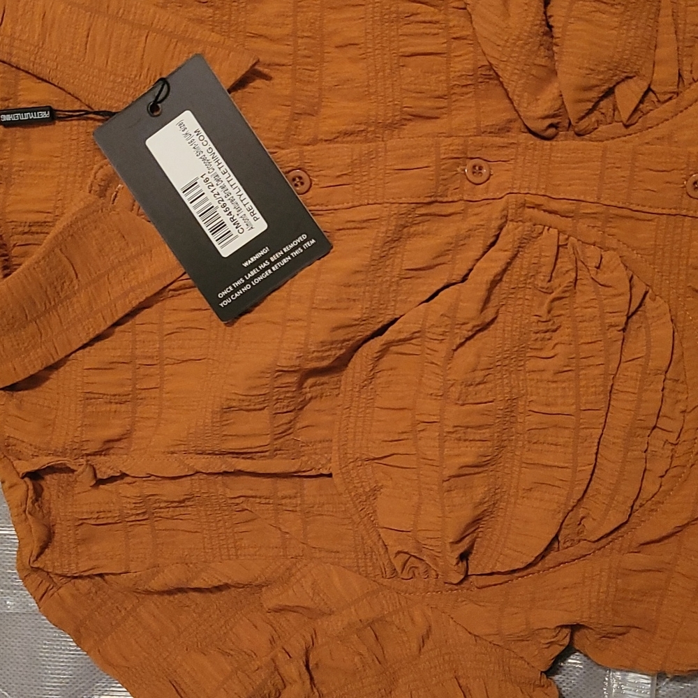 Textured crop blouse - Picture 6 of 6